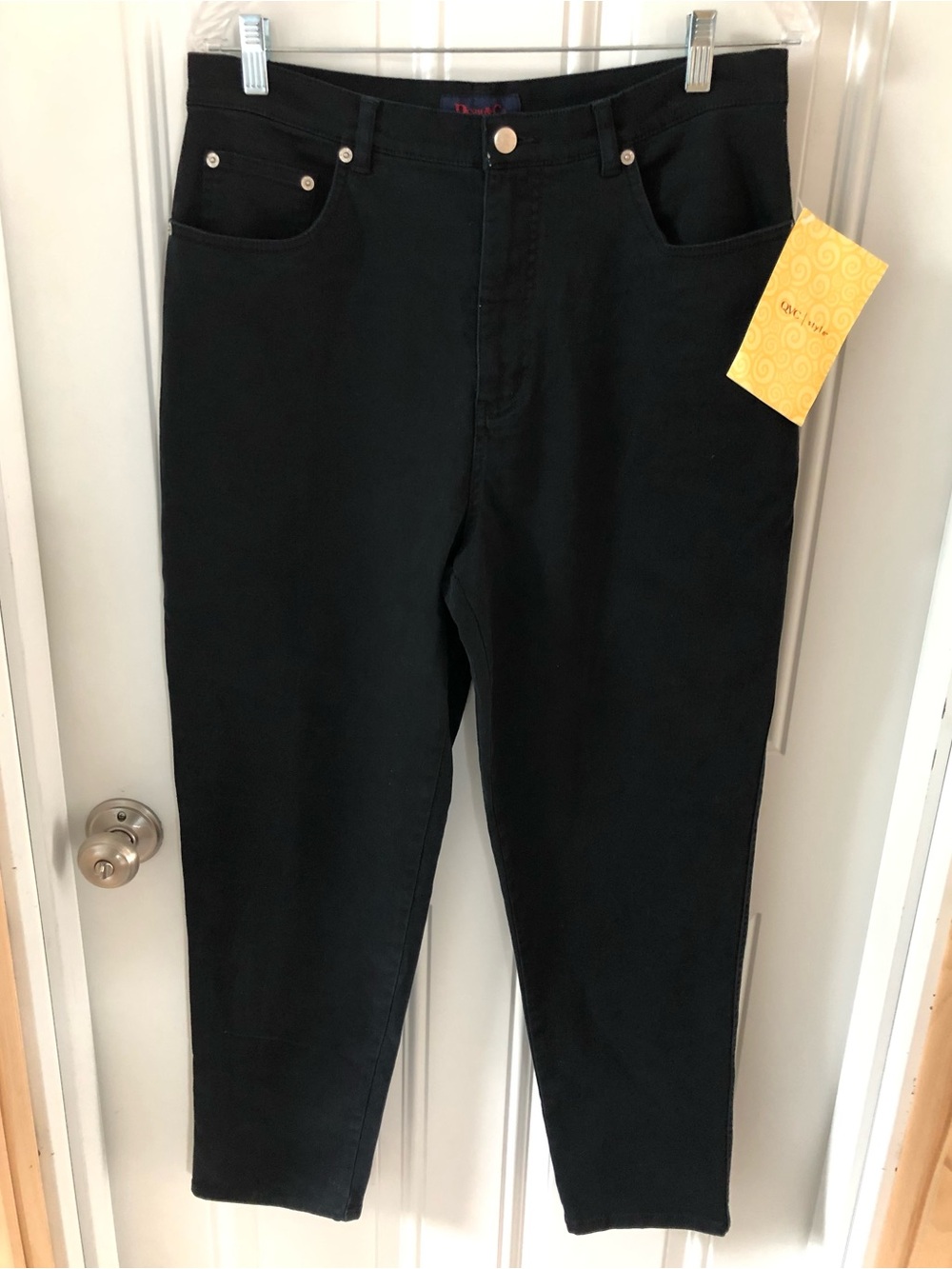 NWT Denim & Co. Black Stretch Jeans Size 14